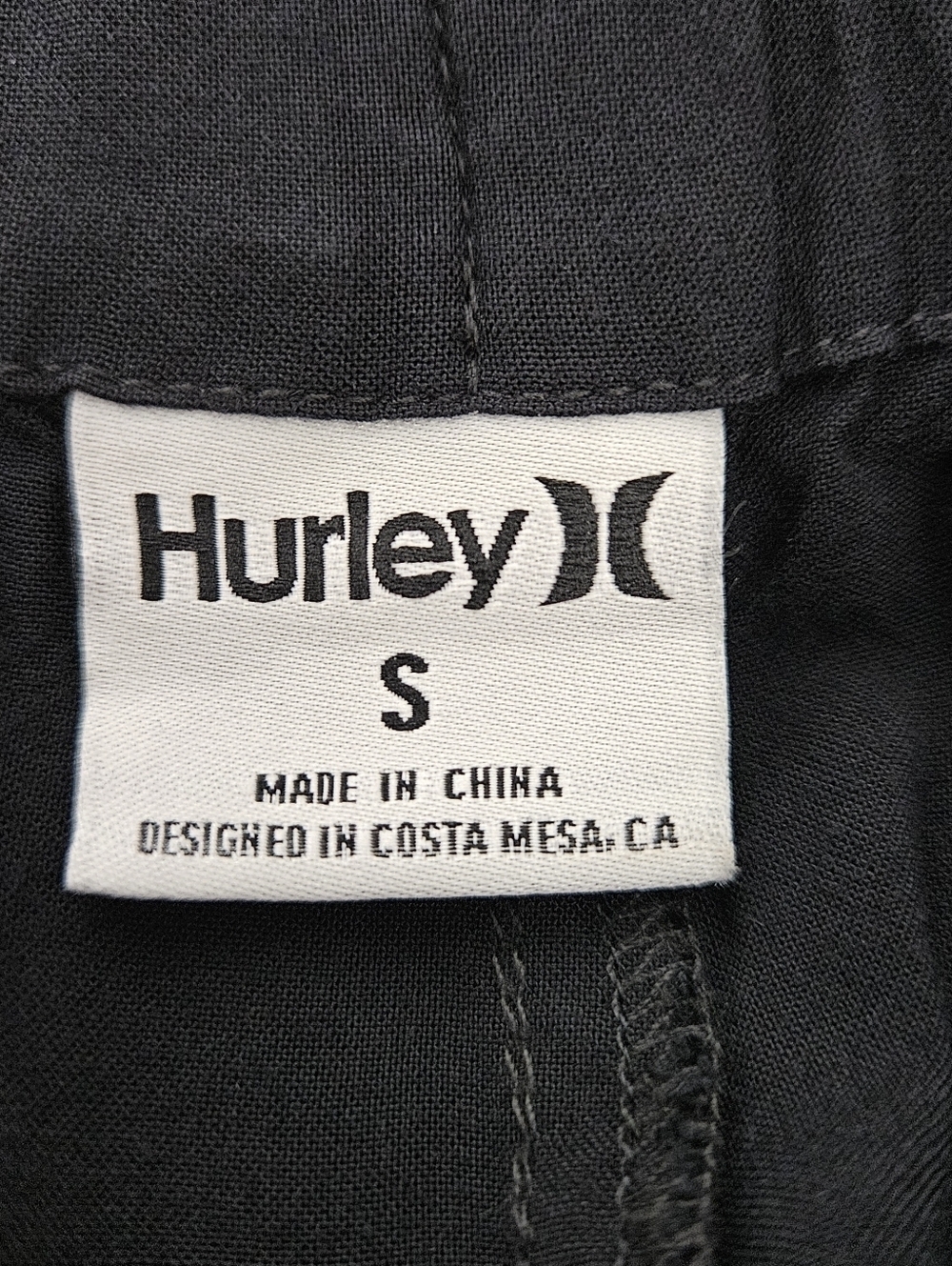 Hurley Wide Slit Leg Pants Black High Rise Pull On Stretch Waist Tie Bow Small - Picture 4 of 6